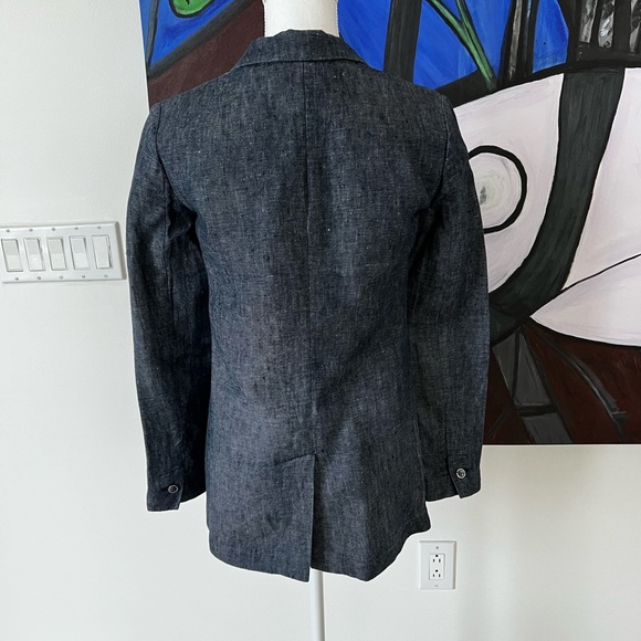 BANANA REPUBLIC BOYFRIEND LINEN  BLAZER Size 2 - Picture 3 of 11